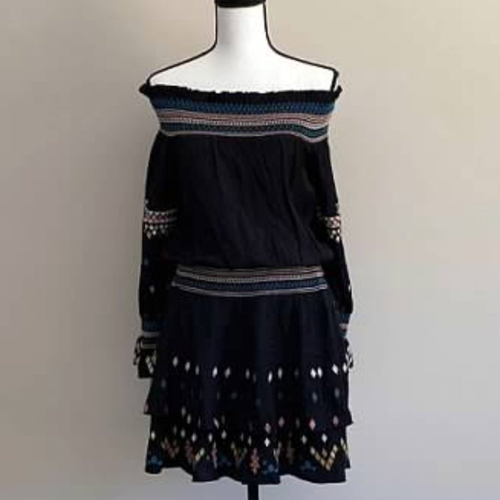 Bailando Off The Shoulder Embroidered Dress